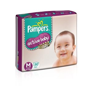 Pampers Active Baby Diapers-Medium