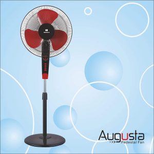 Havells Augusta Pedestal Fan ( Black and Red) with Timer